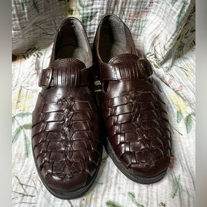 Giorgio Brutini Woven Leather Upper Adjustable Buckle Sandals Size 7.5
